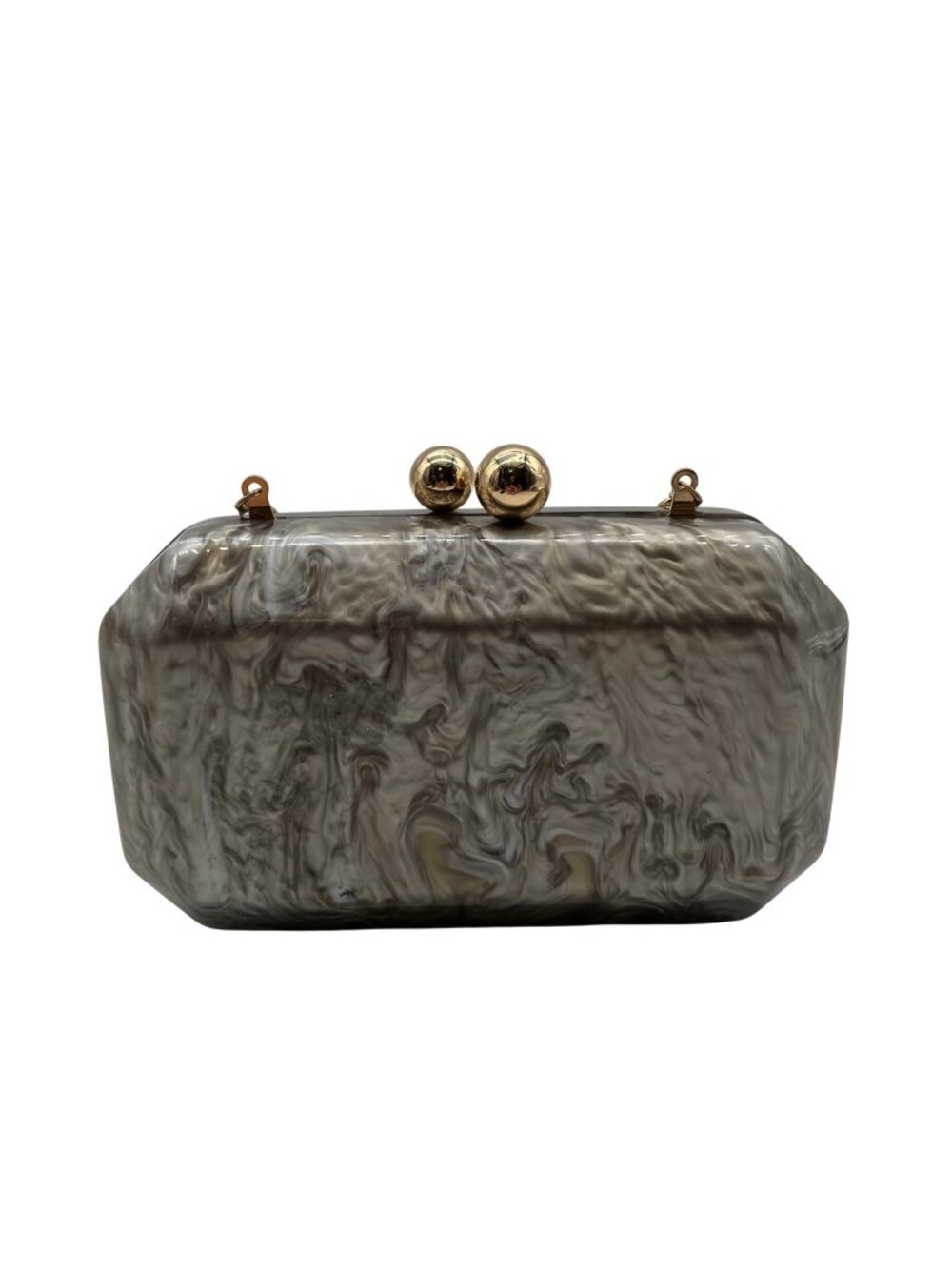 I.N.C International Concepts Gray Acrylic Marble Convertible Clutch